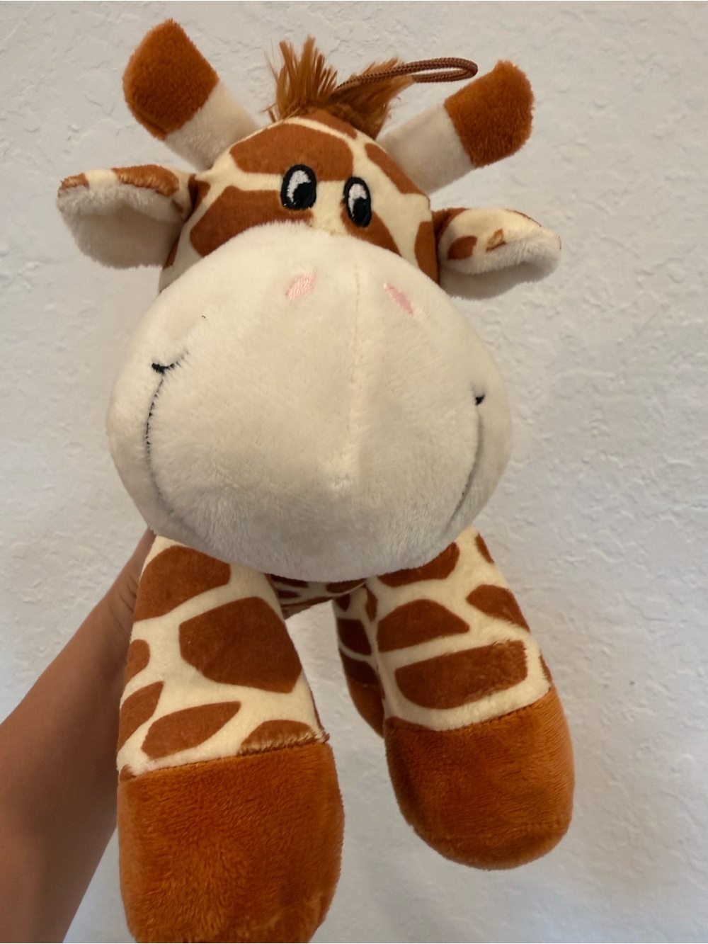 Plush Giraffe Stuffed Animal - Brown & Cream Soft Toy